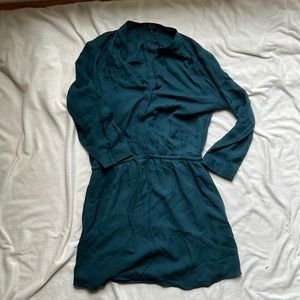 Babaton 100% Silk Mini Emerald Green Dress - Size S